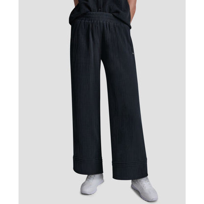 Dkny Jeans Petite Smocked Encased Elastic Waistband Ankle Length Pants