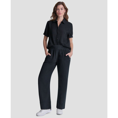 Dkny Jeans Petite Cuffed Short-Sleeve Shirt