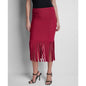 Dkny Women's Cotton-Blend Fringe Sweater Skirt