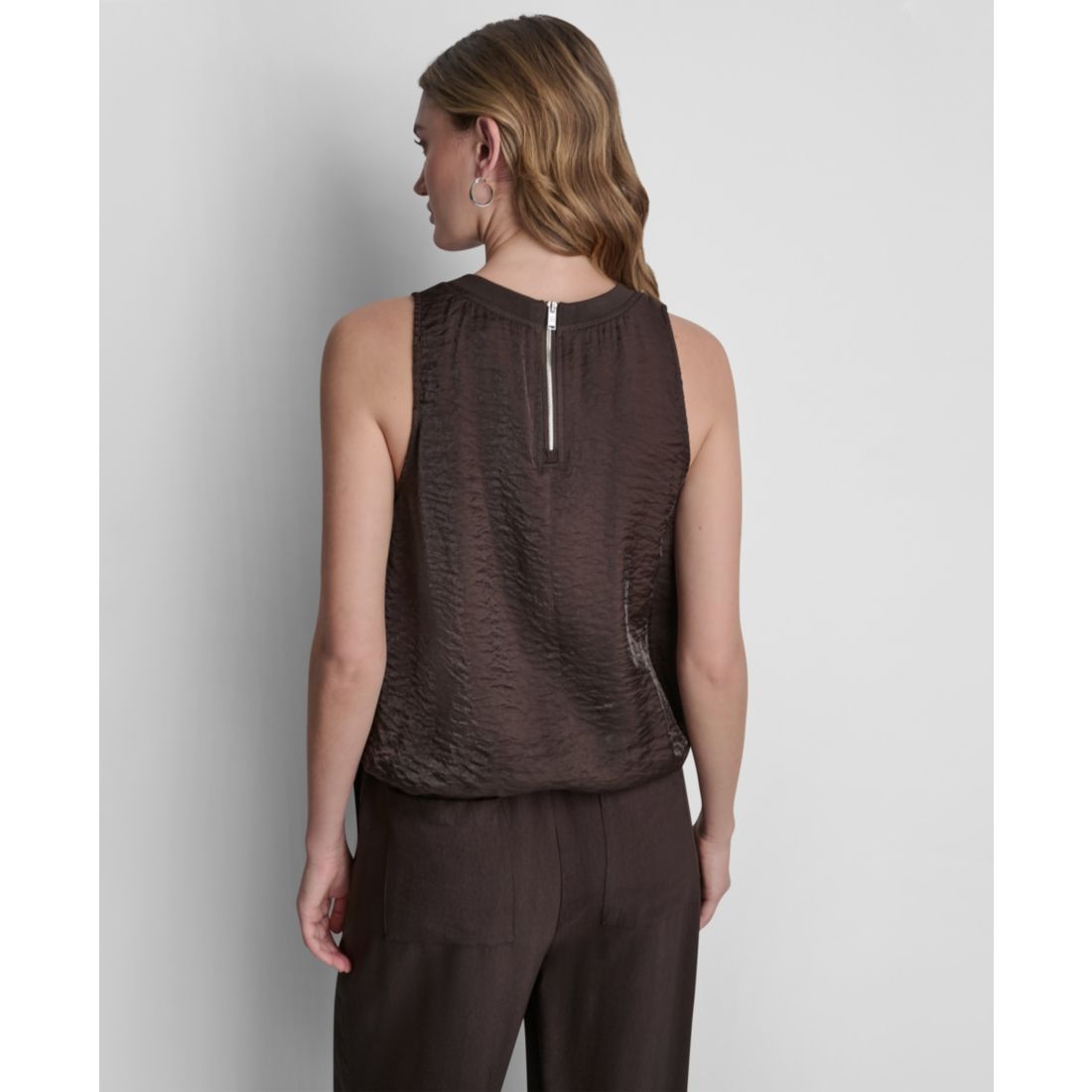 Dkny Women's Sleeveless Twinkle Bubble Tank Top