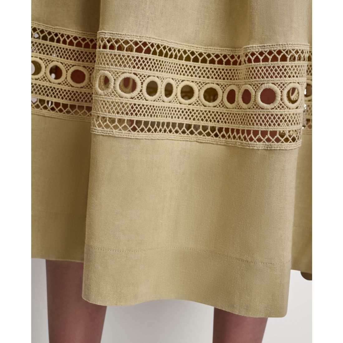 Dkny Women's Loop Embroidered Pleated Midi Skirt