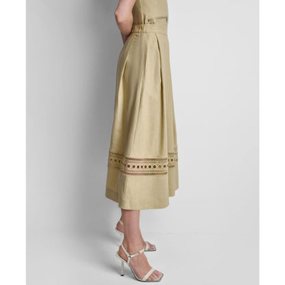 Dkny Women's Loop Embroidered Pleated Midi Skirt