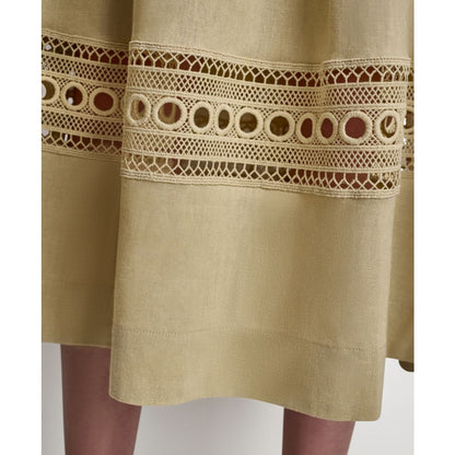 Dkny Women's Loop Embroidered Pleated Midi Skirt