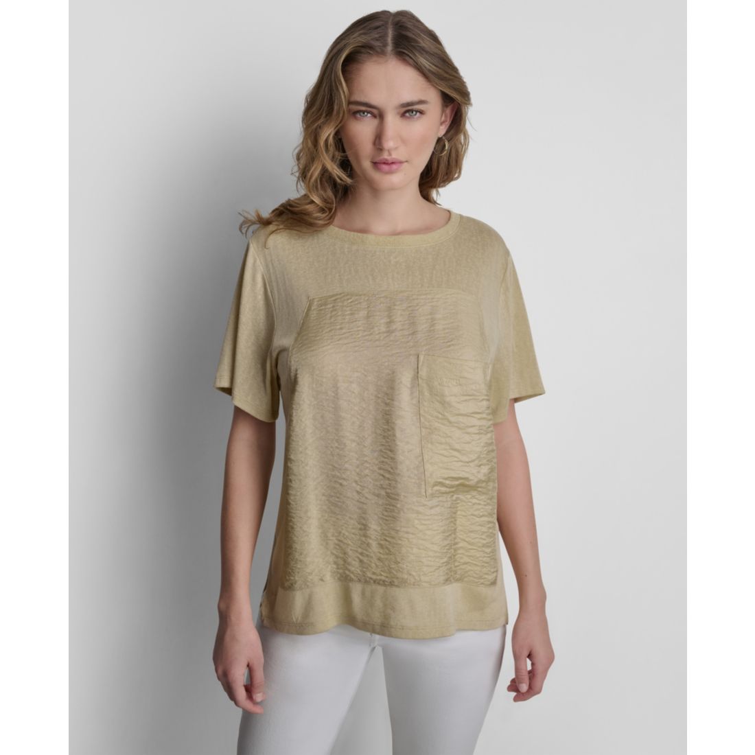 Dkny Women's Short-Sleeve Twinkle Front T-Shirt