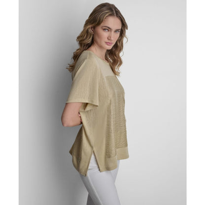 Dkny Women's Short-Sleeve Twinkle Front T-Shirt