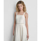 Dkny Women's Sleeveless Straight Neck Loop Lace Dress