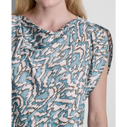Dkny Women's Printed Cowl Neck Blouse