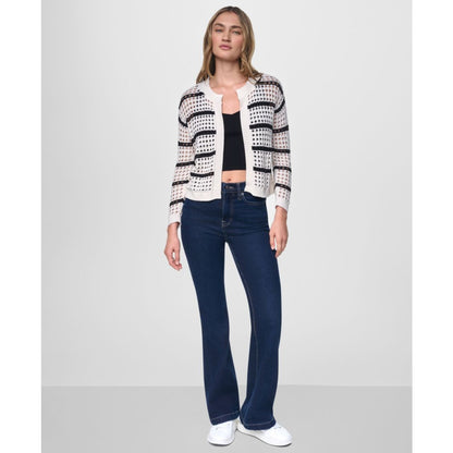 Dkny Jeans Women's Relaxed Fit Open-Front Cardigan
