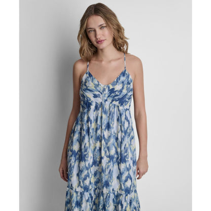 Dkny Jeans Women's V-Neck Tiered Tank Dress