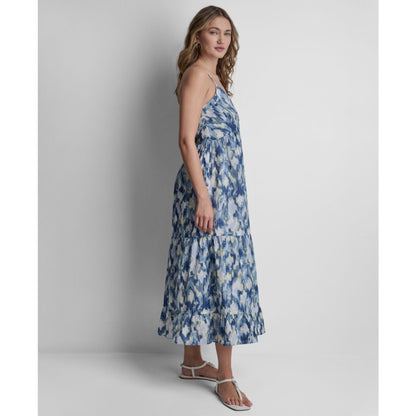 Dkny Jeans Women's V-Neck Tiered Tank Dress