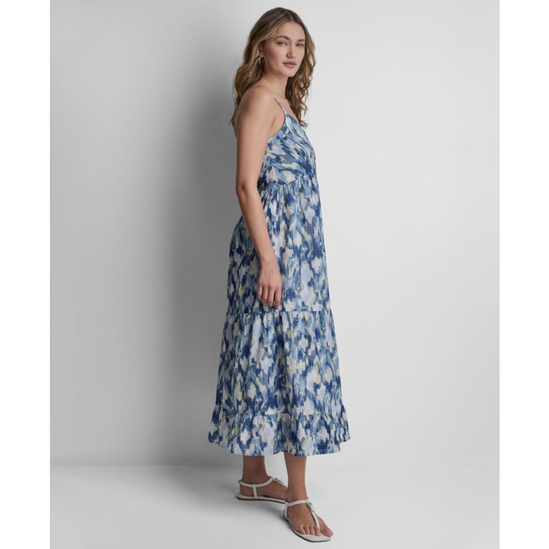 Dkny Jeans Women's V-Neck Tiered Tank Dress