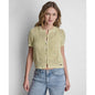 Dkny Jeans Women's Short-Sleeve Crewneck Cardigan