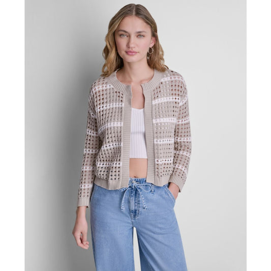 Dkny Jeans Women's Relaxed Fit Open-Front Cardigan