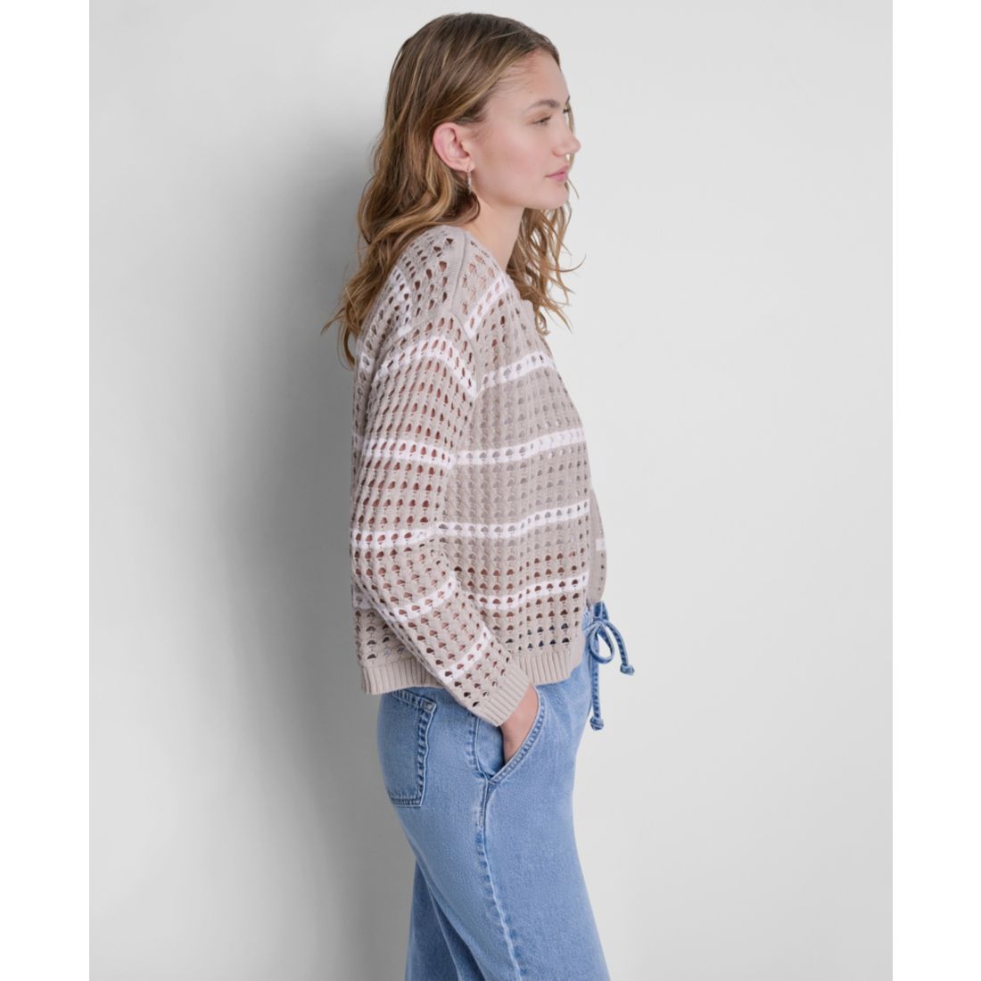 Dkny Jeans Women's Relaxed Fit Open-Front Cardigan