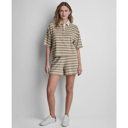Dkny Jeans Women's Striped Polo T-Shirt