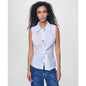 Dkny Jeans Women's Sleeveless Collared Twist Front Button-Up Shirt