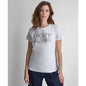 Dkny Jeans Women's Stacked Rhinestone Dome Stud Logo Crewneck T-Shirt
