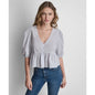 Dkny Jeans Women's V-Neck Button-Front Shirt