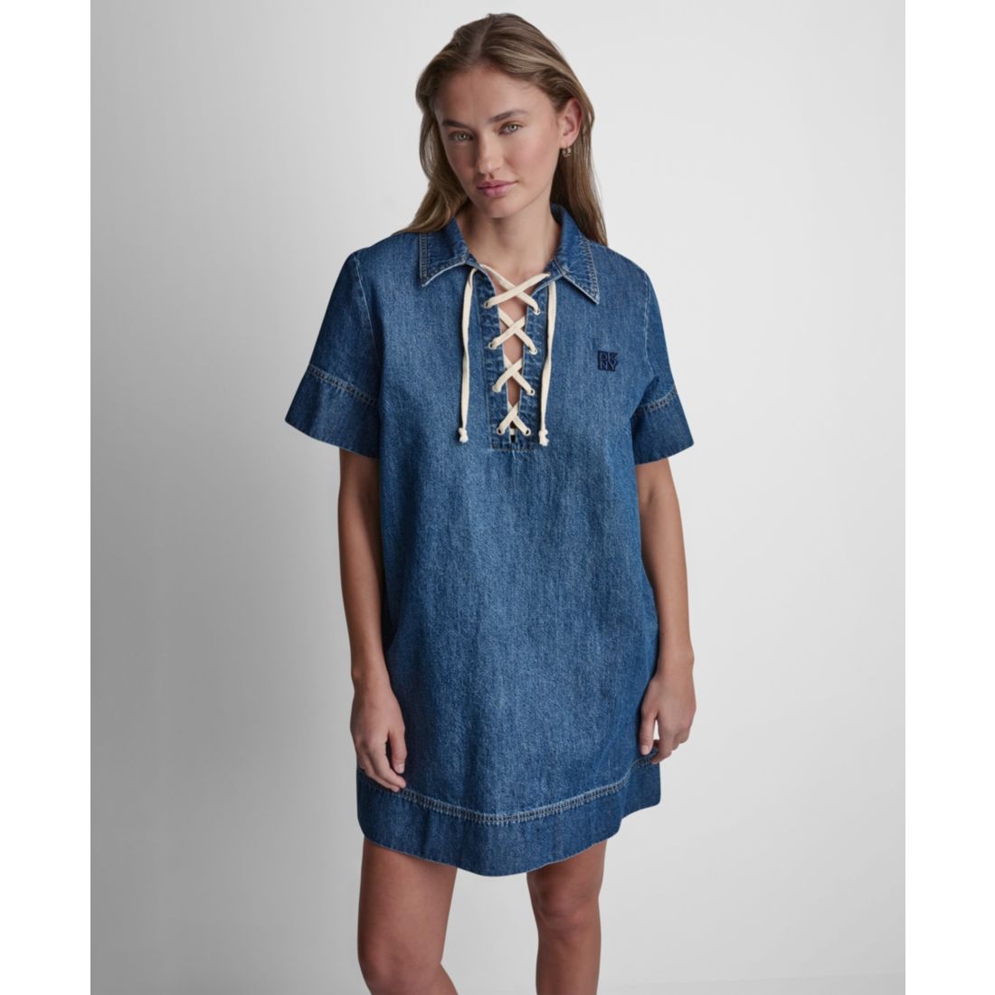 Dkny Jeans Women's Short-Sleeve Shift Dress