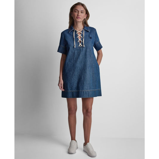 Dkny Jeans Women's Short-Sleeve Shift Dress