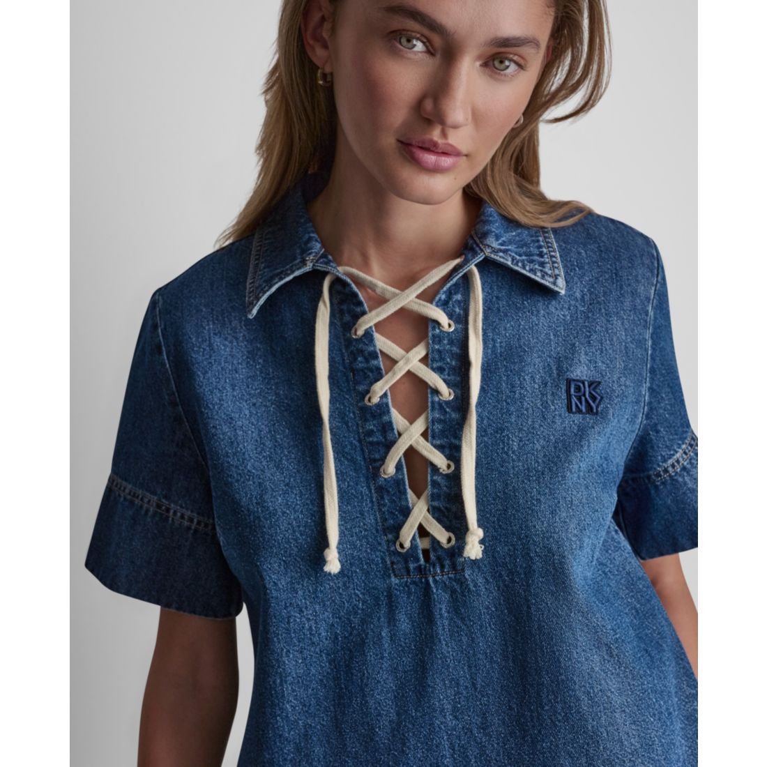 Dkny Jeans Women's Short-Sleeve Shift Dress