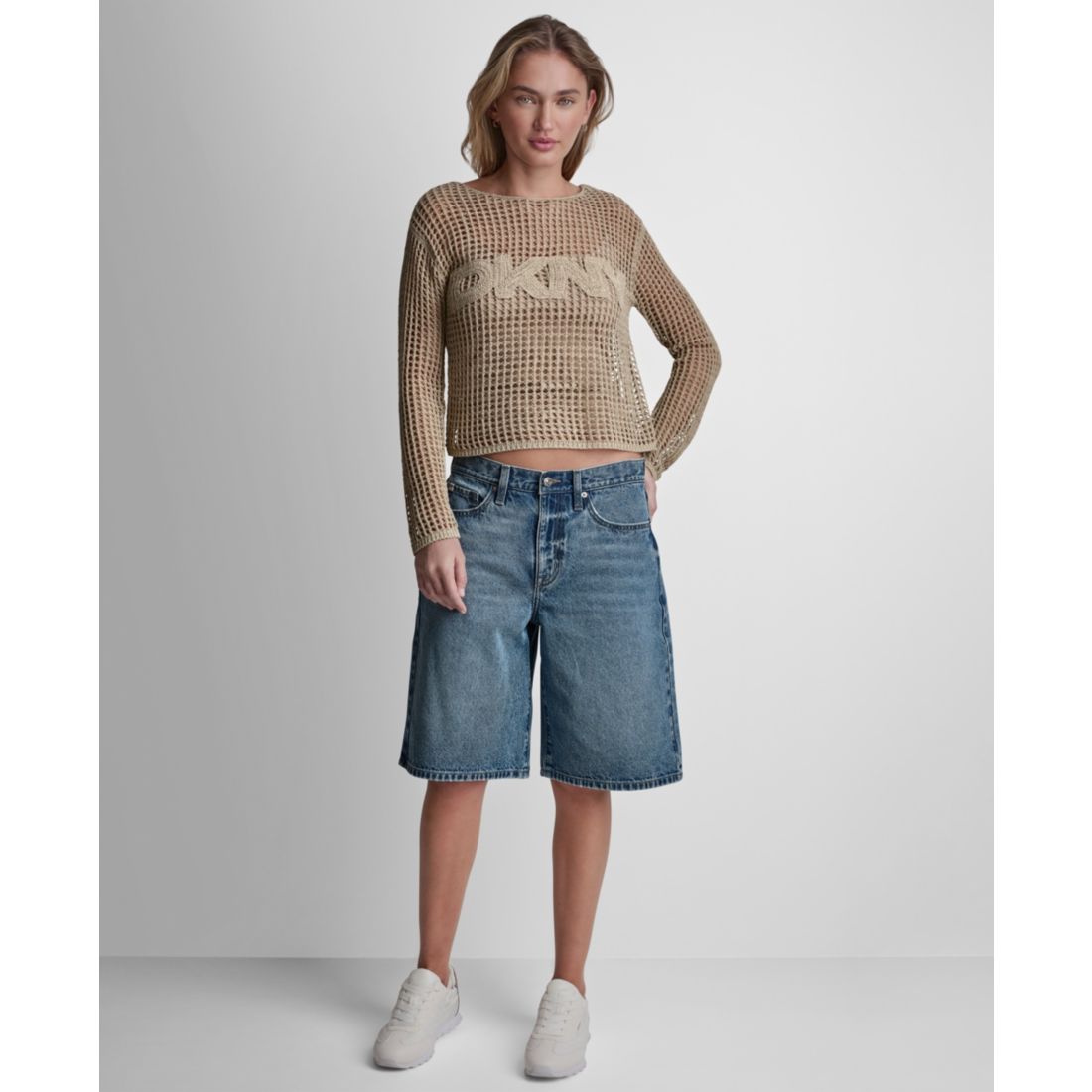 Dkny Jeans Women's Long-Sleeve Boat Neck Sweater