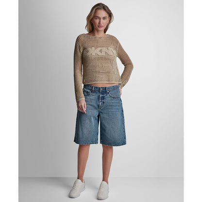 Dkny Jeans Women's Long-Sleeve Boat Neck Sweater