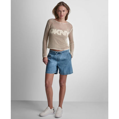 Dkny Jeans Women's Long-Sleeve Boat Neck Sweater