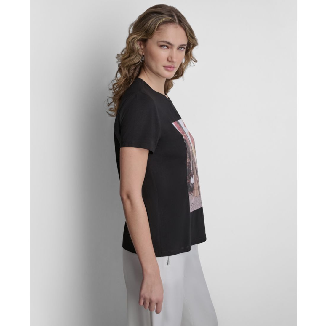Dkny Women's Manhattan Henge Conversational Crewneck T-Shirt