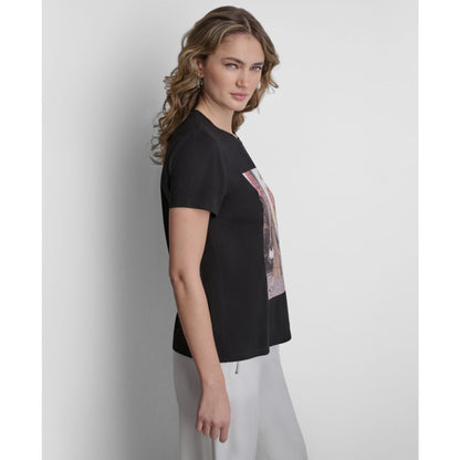 Dkny Women's Manhattan Henge Conversational Crewneck T-Shirt