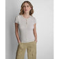 Dkny Women's Crewneck Contrast Stitch Top