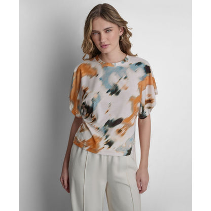 Dkny Women's Dolman-Sleeve Printed Top