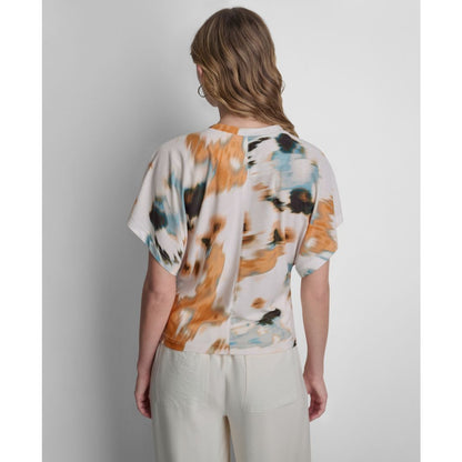 Dkny Women's Dolman-Sleeve Printed Top
