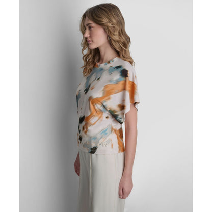 Dkny Women's Dolman-Sleeve Printed Top