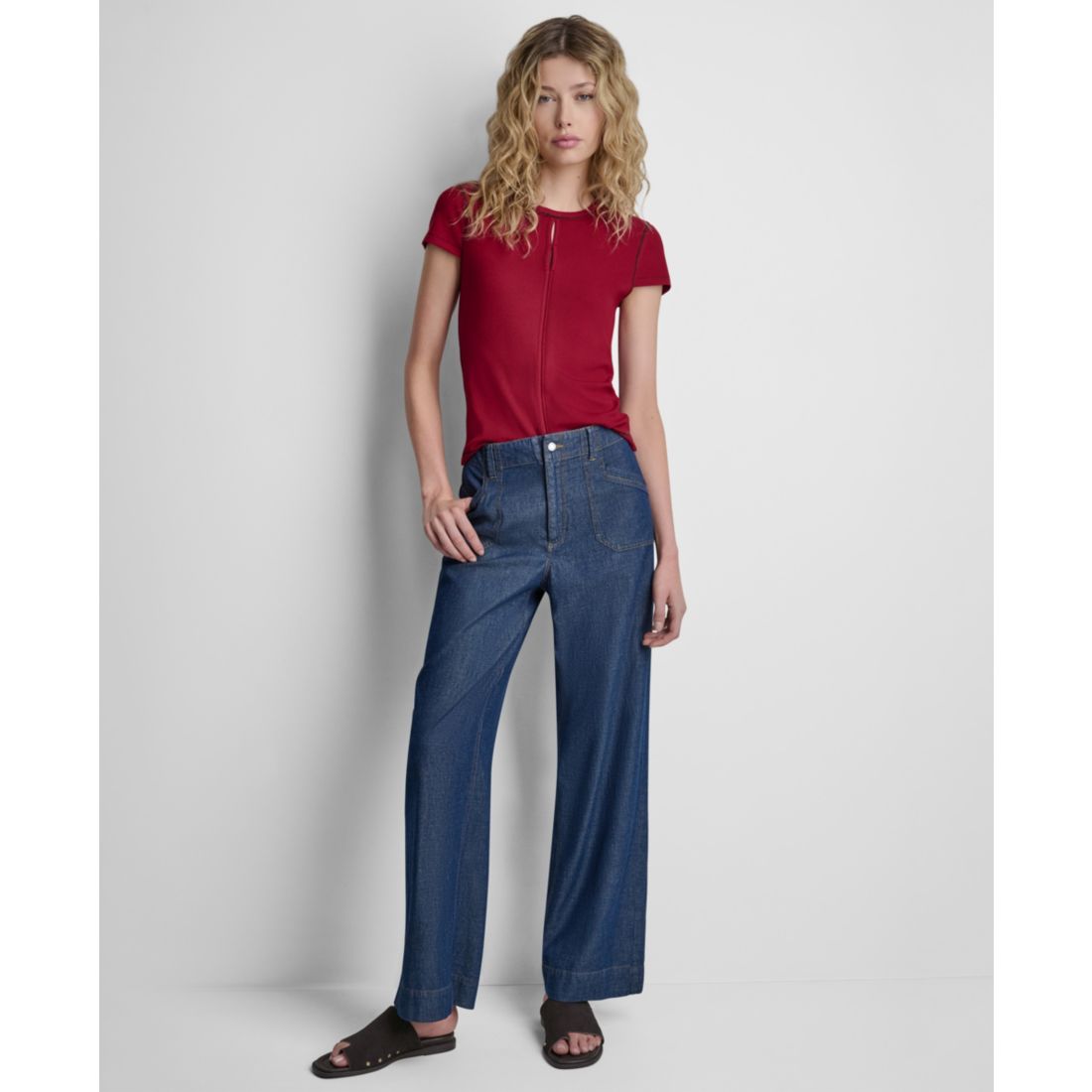 Dkny Women's Cotton Straight Leg Pants