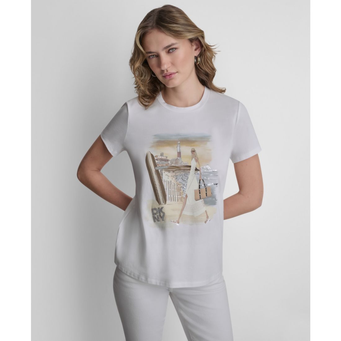 Dkny Women's Short-Sleeve Graphic T-Shirt