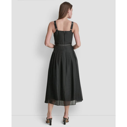 Dkny Women's Square Neck Sleeveless Midi Dress