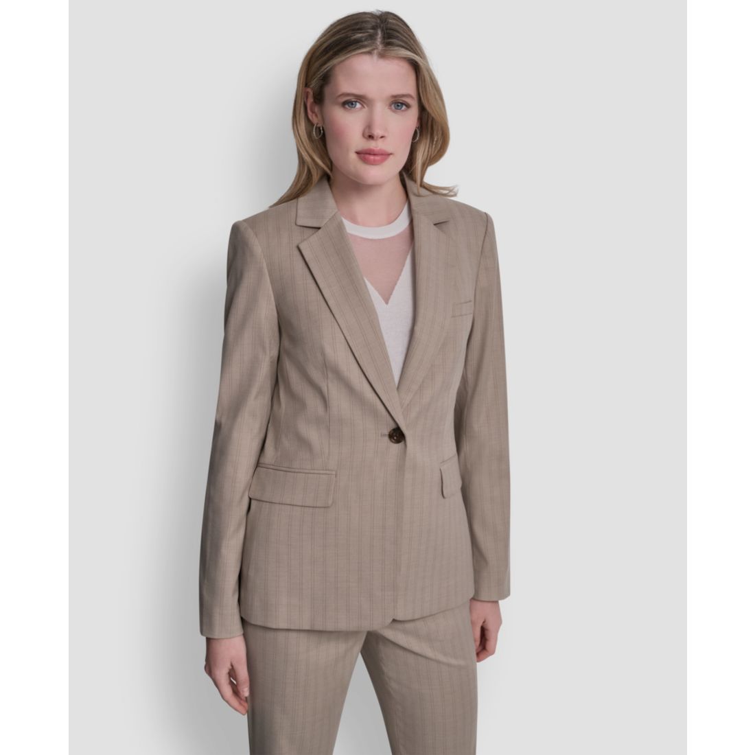 Dkny Women's Vertical Pinstripe Blazer Jacket