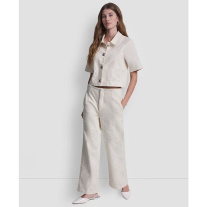 Dkny Jeans Women's High Rise Wide Leg Pants