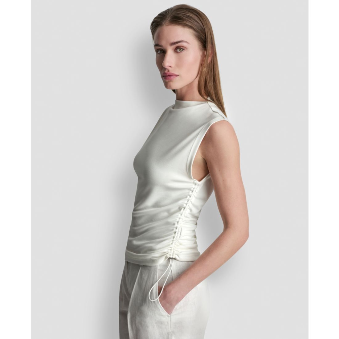 Dkny Women's Sleeveless Pique Top