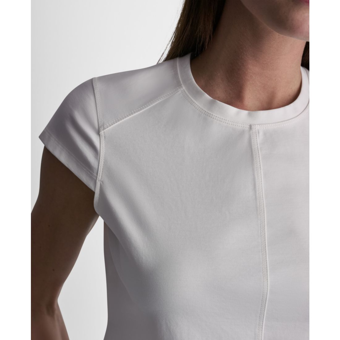 Dkny Women's City Ponte Cap Sleeve Knit Top