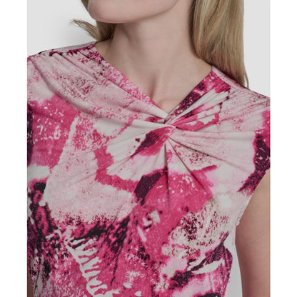 Dkny Women's Asymmetric Neck Cap-Sleeve Top