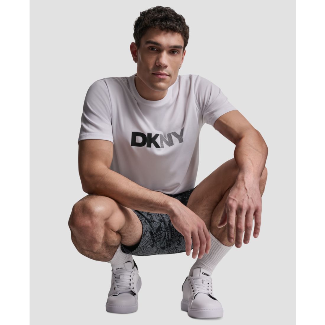 Dkny Men's Short-Sleeve Rash Guard Logo T-Shirt