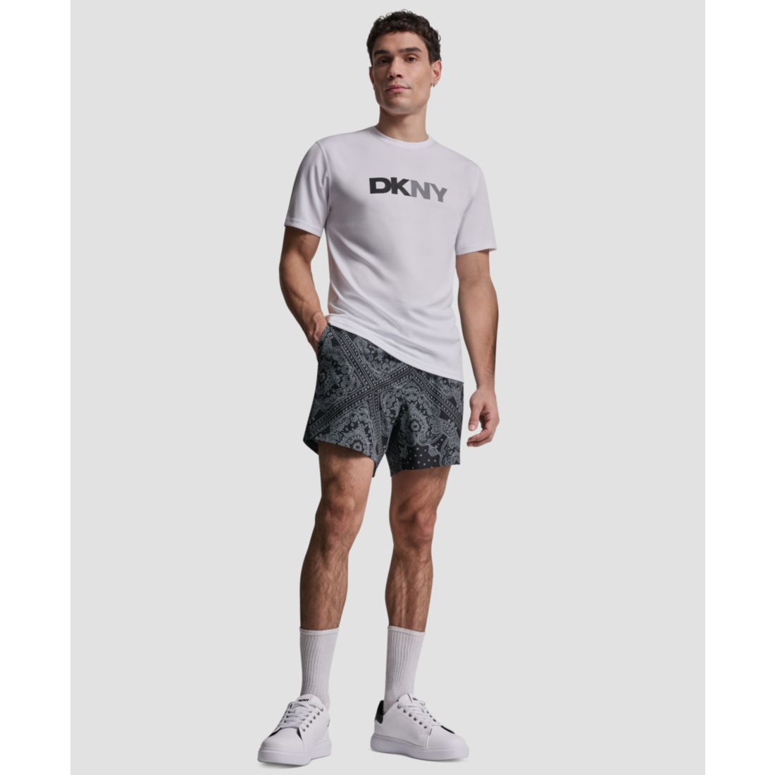 Dkny Men's Short-Sleeve Rash Guard Logo T-Shirt