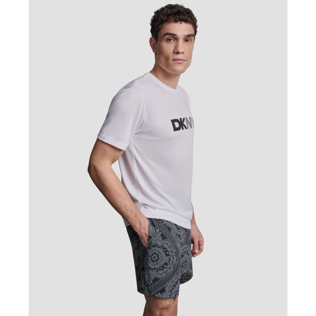 Dkny Men's Short-Sleeve Rash Guard Logo T-Shirt
