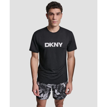 Dkny Men's Short-Sleeve Rash Guard Swim T-Shirt