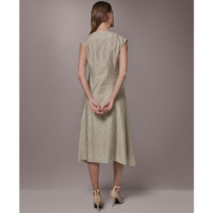 Donna Karan New York Women's Embroidered Belted Dress