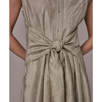 Donna Karan New York Women's Embroidered Belted Dress
