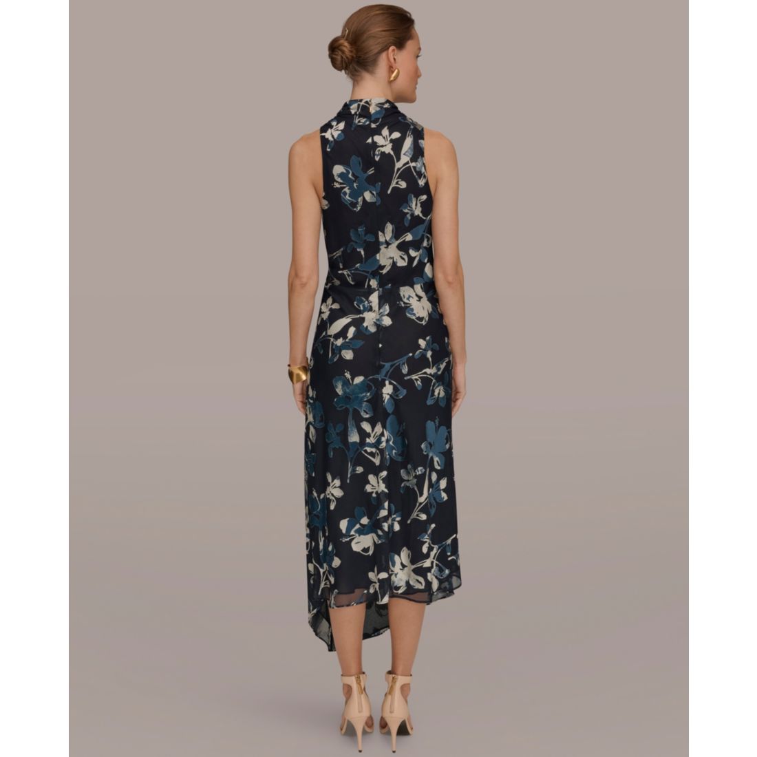 Donna Karan New York Women's Floral Sleeveless Dress