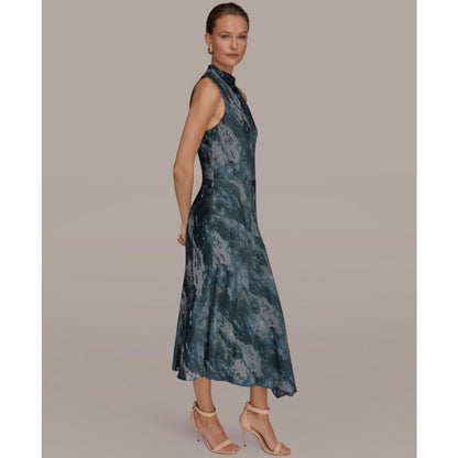 Donna Karan New York Women's Sleeveless High Neck Midi Dress